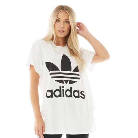 adidas trefoil shirt weiß|adidas trefoil oversized t shirt.